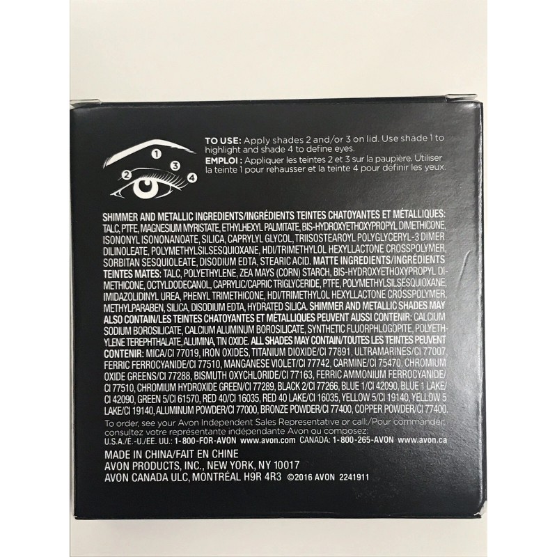 Eyeshadow Avon True Color Eyeshadow Quad In Gilded Metallics NIB