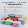 ISSEVE 6Pcs/Set Nesting Silicone Food Storage Containers with Lids, BPA