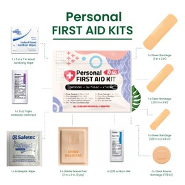 Portable Travel Size First Aid Kit - Perfect for Home, Office, Car, School, Business, Travel, Hiking, College, and Outdoors | Individually Wrapped Medical Kit Products (Sea Life)