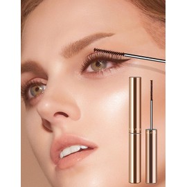 Jutqut Ultra-Curling Mascara Wasserfest Braun, No-Clumping Volumen Wimperntusche mit Silk Fiber, Smudge & Flake Proof Eyelash Eye Mascara für Long Lasting Extra Länge Dichte Eyelash