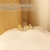 Zodiac Constellation Flat Back Stud Earrings – 14K Gold Plated
