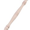 Mxfans 4 Pieces Unfinished Wood Natural Cutout Wooden Spindle 27.5cm