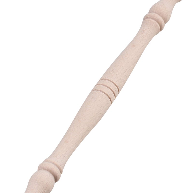 Mxfans 4 Pieces Unfinished Wood Natural Cutout Wooden Spindle 27.5cm