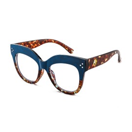 FEISEDY Cat Eye Blue Light Glasses Oversized Vintage Chunky Computer Glasses for Women Hipster Party B0026