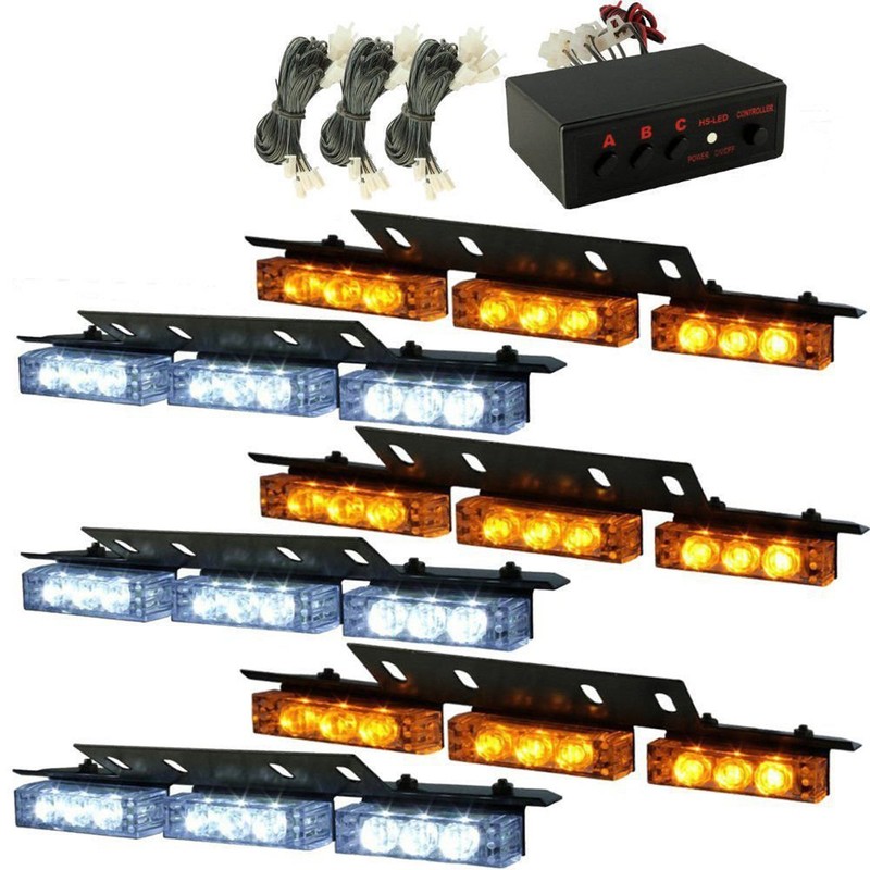 Ranzek Emergency Strobe Flashing Light, Car Warning Light, 3 Flashing