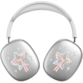 Generic Pink Star Case Cover for AirPods Max, Clear Soft TPU Ear Cups Cover, Accessories Protector, Better Me, Silver