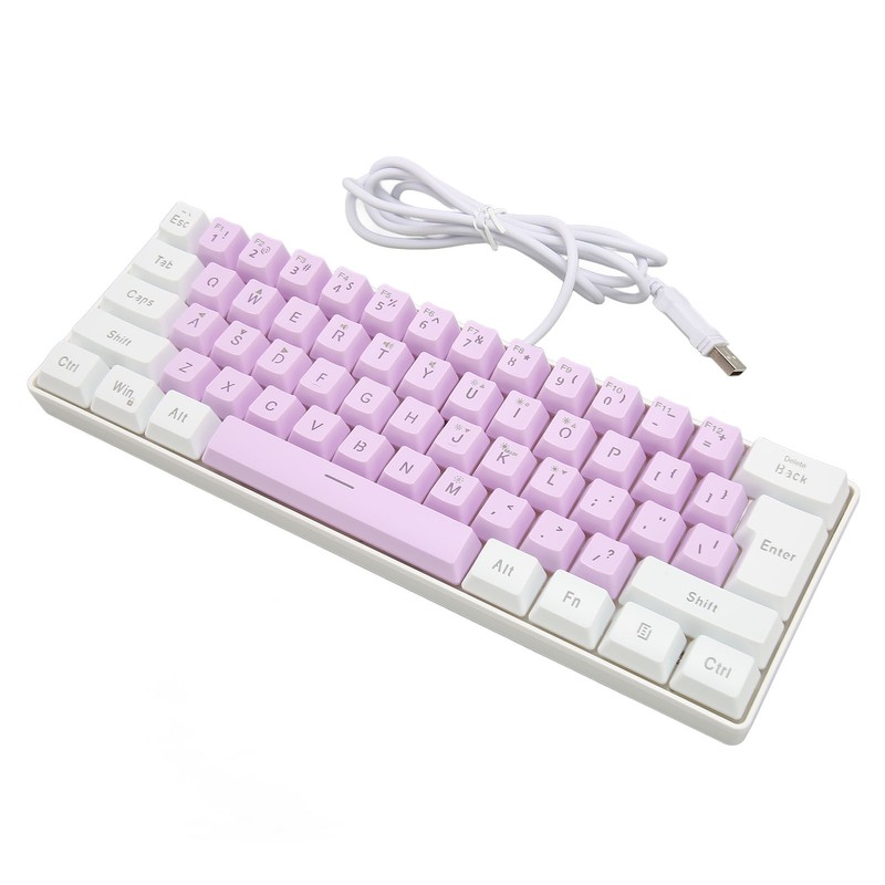 Gaming Keyboard USB 61 Keys RGB Backlit Ergonomic Contrast Color