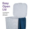 Plastic Laundry Hamper with Lid 3 Pack Laundry Hamper Basket,