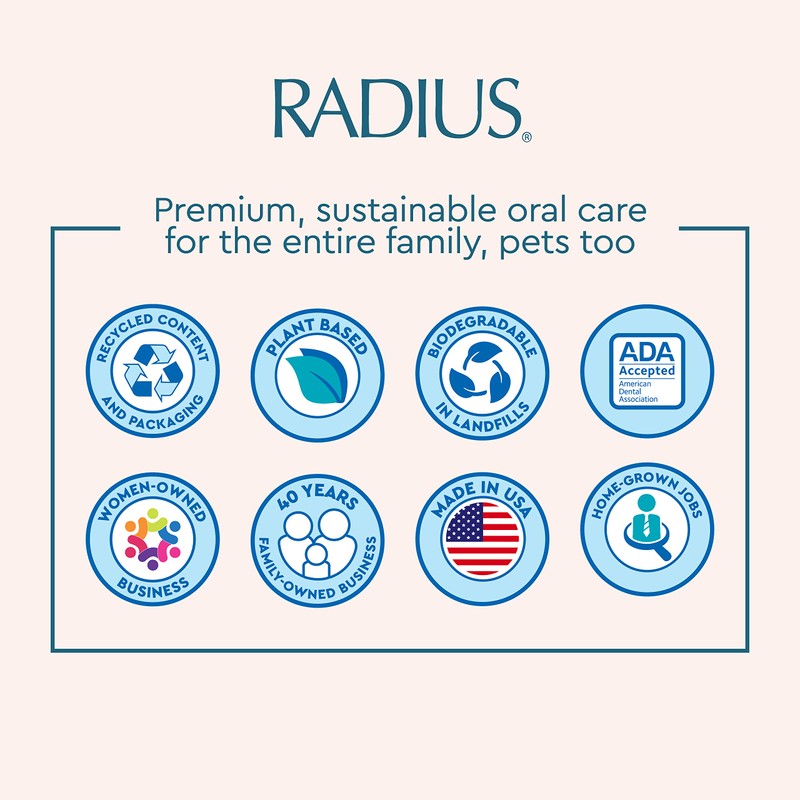 Radius Dental Floss, Sponge Floss, Vanilla Mint, 55 Yards, Vegan