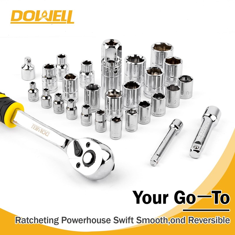 DOWELL Mechanic Tool Set Socket Wrench Auto Repair Tool Set