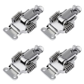 MY MIRONEY 4Set Compression Spring Toggle Latch Lock 304 Stainless Steel Spring Loaded Draw Latch Clamp Cabinet Boxes Toggle Hasp Latch with Lock Hole,2.32" Length