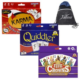 PlayMonster Card Games Set of 3: Karma, Quiddler, Five Crowns