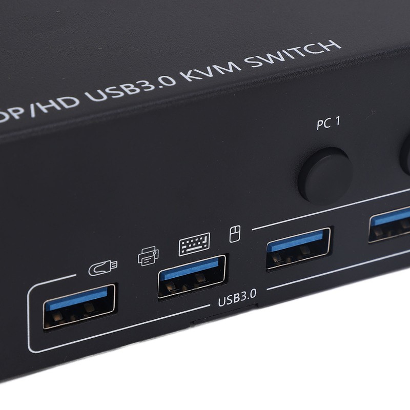 DisplayPort HD USB3.0 KVM Switch 8K At 60Hz 4K At