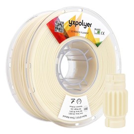 Nylon Glass Filled Filament Nylon Glass Fiber 3D Printer Filament PA6-GF 1kg +20% Tensile Strength, Flexural >72 MPa, with AMS-Compatible Reusable PC Spool, Dyable Nautre White