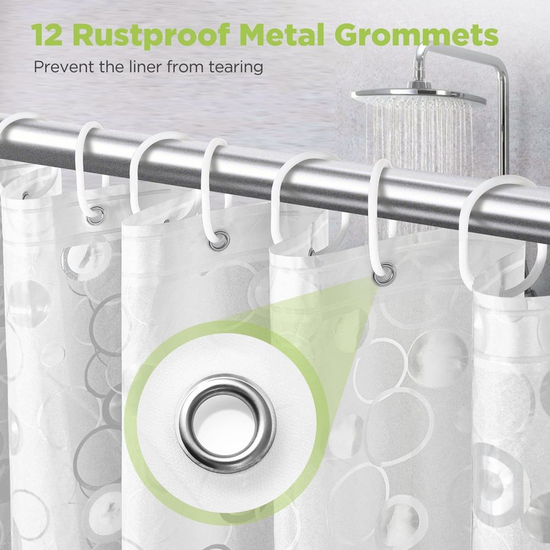 OTraki Shower Curtain, 180 x 200, 100% EVA Material, Shower