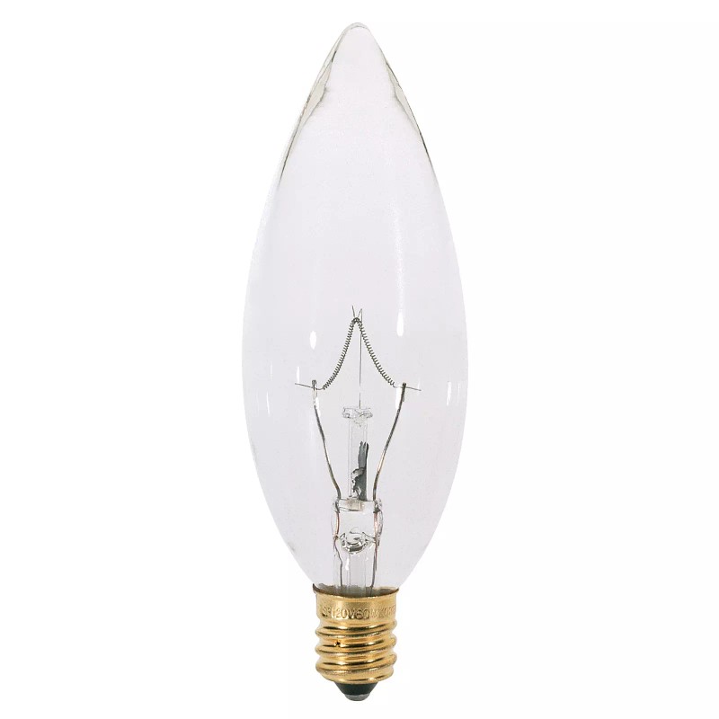 KOR (6 Pack) Clear Chandelier Bulbs 25W Watt European Base
