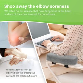 LargeLeaf Extra Thick 5 cm Chair Armrest Pad Elbow Cushion Pressure Relief Office Chair Gaming Chair Armrest with Memory Foam Armrest Pad 2-Piece Chair Set