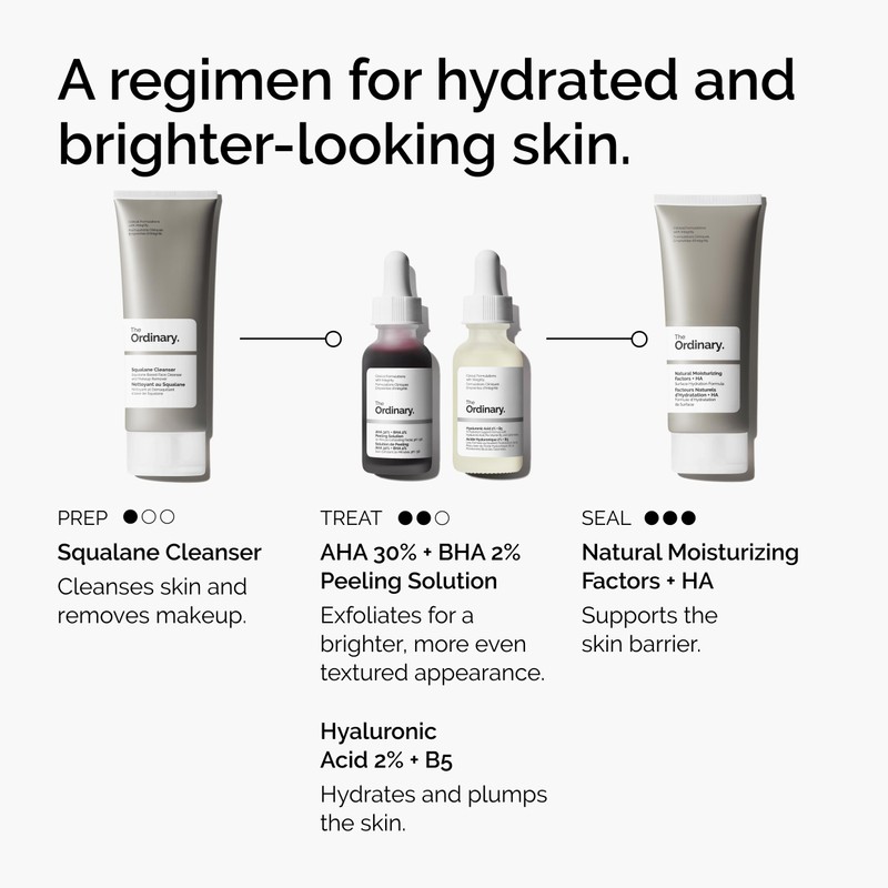 The Ordinary Bright & Hydrated Serum Duo, AHA 30% +