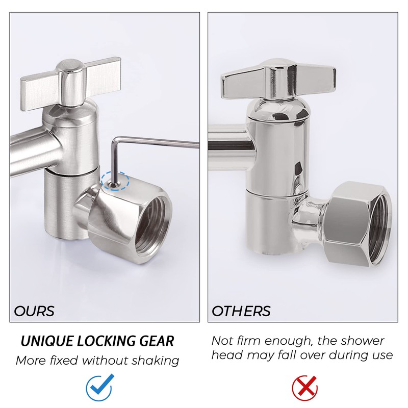 G-Promise All Metal 10 Inches Rainfall Shower Head with Handheld