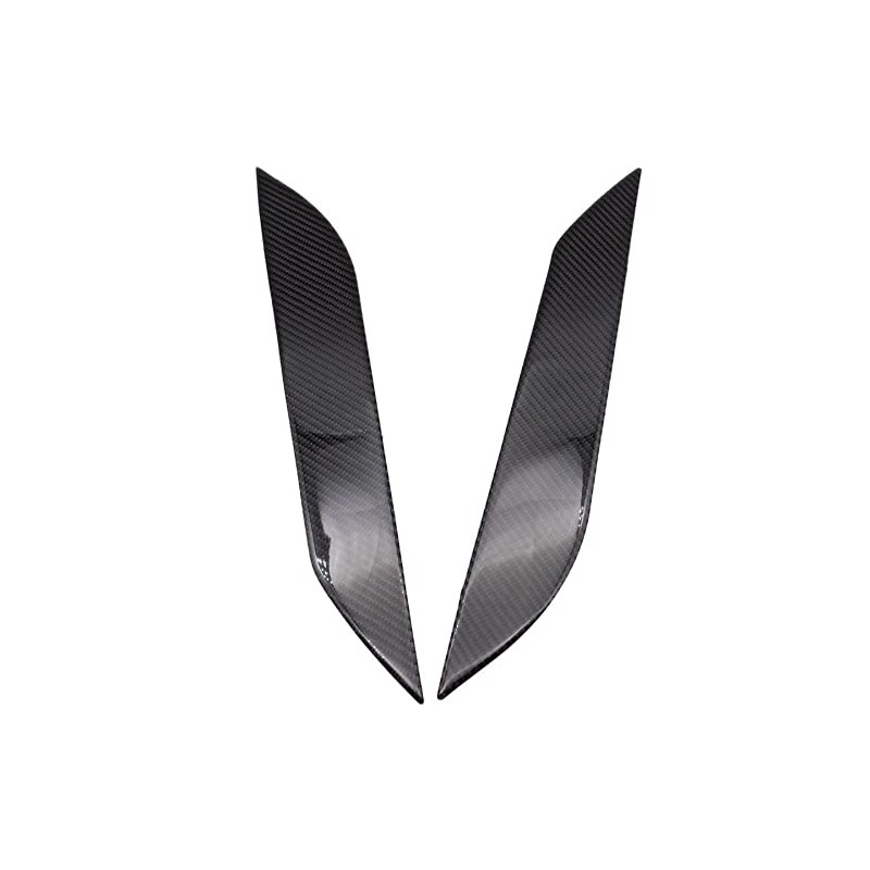 FZJDSD 2 Pcs Carbon Fiber Headlight Eyebrow Eyelid Trim Compatible