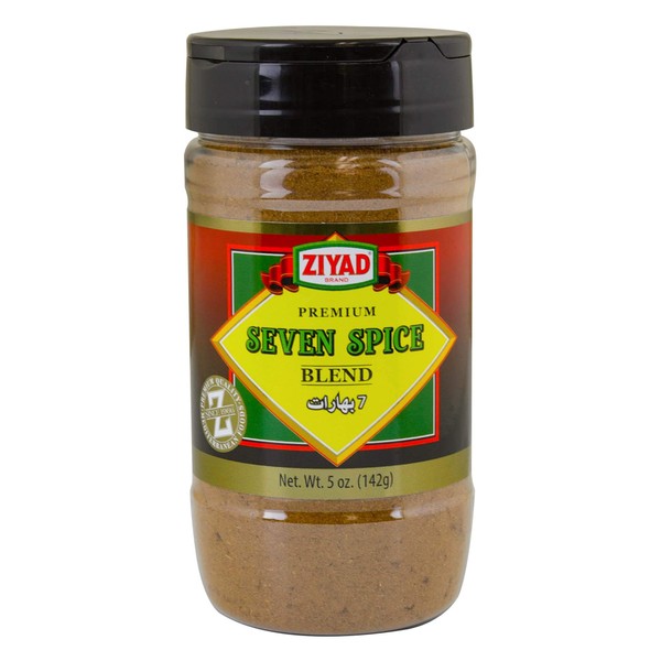 Ziyad Shaker Premium Seven Spice Blend, Flavorful Spices, No Additives, No Preservatives, No Salt, No MSG, 5 oz