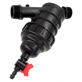 REKUBIK Water Filter Hydrocyclone Sieve Filter 2 x Male Thread with Flush Tap Size 2 Inch Male x 2 Inch Male Thread