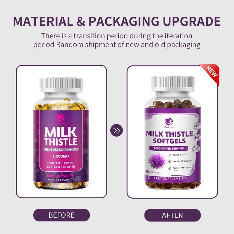 LUKAREE Liver Cleanse Detox Milk Thistle Extracts Silymarin, Artichoke, Dandelion,