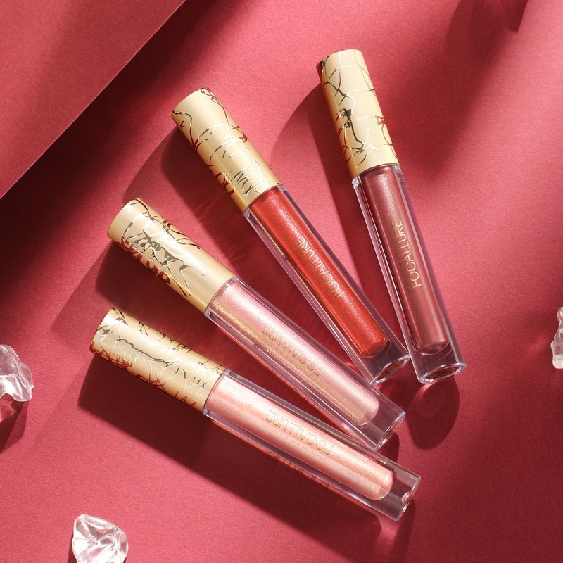 FOCALLURE Metallic Liquid Lipstick,Non Stick Cup Lip Gloss,High Impact Lip