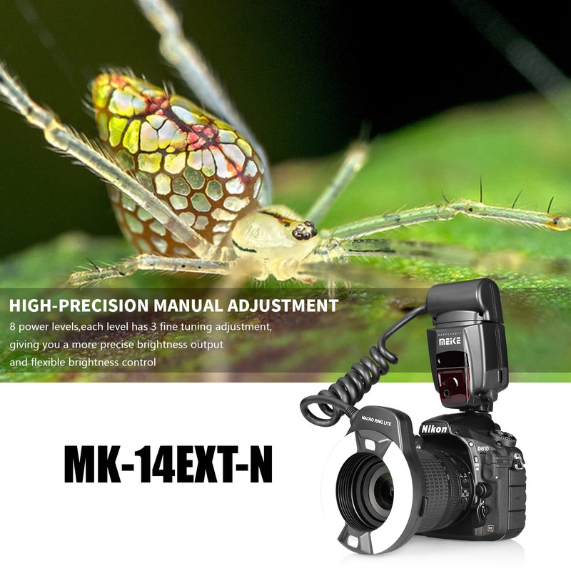 Meike MK-14EXT-N I-TTL Macro Ring Lite Flash with LED AF