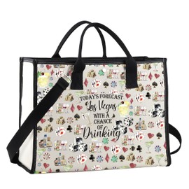 Las Vegas Trip Gift Vegas Souvenir Vegas Bachelorette Party Favor Gift Las Vegas Travel Canvas Tote Bag (Forecast Las Vegas LT CA)