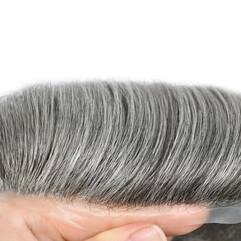 RESHE Mens Toupee Human Hair Prosthesis For Men Hairpieces Ultra