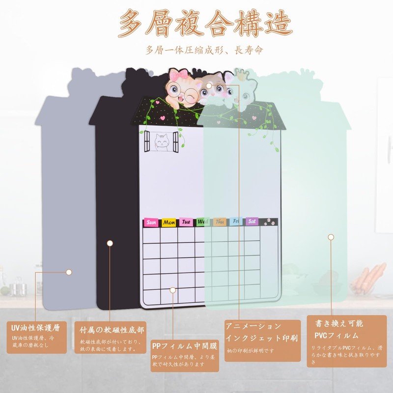 Magnetic Sheet for Refrigerators, Schedules, Magnetic Whiteboard, Graffiti, Refrigerator Magnetic