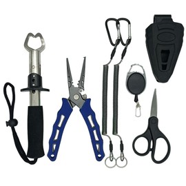 MOREFISHING Fish Grippers with Missing Rope,Fishing Pliers,Saltwater Resistant Fishing Gear,Tools Set Gifts for Men