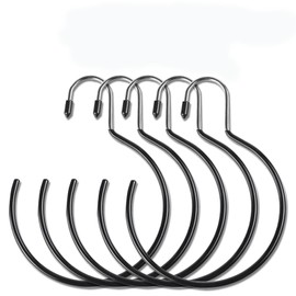 Circle Hanger,5 PCS Scarf Ring Hangers Non Slip Ties Hanging Hook Scarf Tie Belt Hanger Multifunction Clothes Hanger Closet Organizer for Scarves Hats Belts Bags Tops Pashminas and Jewelry Handbags