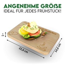 Liebspecht® High Quality Breakfast Board with Matching Engraving for Grandma and Grandpa, High-quality Beech Wood, Breakfast Board, Gift Idea for Grandma and Grandpa [German Language Product]