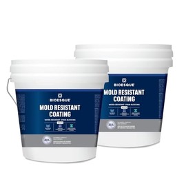 Bioesque Mold Resistant Coating, Water-Resistant, Stain-Blocking, Fast-Drying Formula, White, 1 Gallon (Pack of 2)
