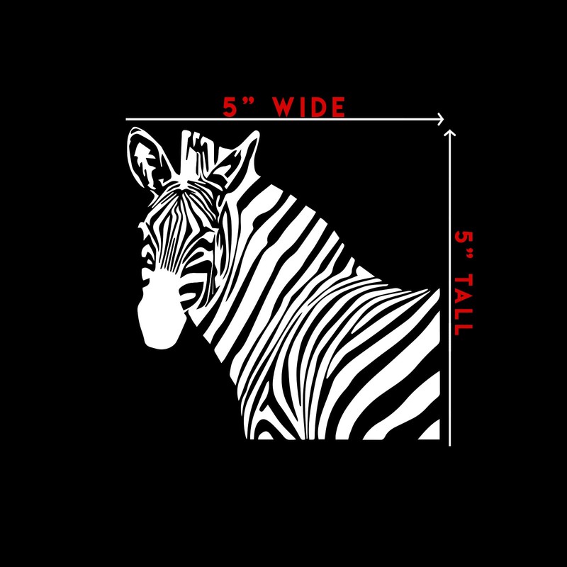 Zebra Head Sticker Decal Notebook Car Laptop 5" x 5"