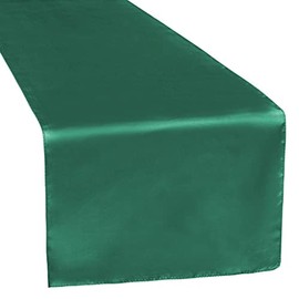 RCZ Décor Elegant Emerald Green Satin Table Runner (14" x 108", 1 Piece) - Ideal for Any Events, Perfect for Weddings, Parties & Dinners