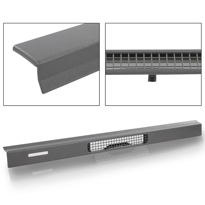 CROSSDESIGN Upper Dash Defrost Vent Bezel Trim Panel Gray Compatible