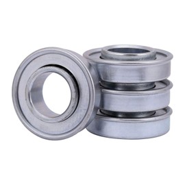 XiKe 4 Pcs ID 5/8" x OD 1-3/8" Flanged Ball Bearings, Replace for Lawn Mower, Wheelbarrows, Garden Carts, Hand Trucks Wheel and More.