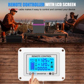 OLTEANP 3000 Watt Power Inverter 12V DC to 110V AC Car Inverter with 4 AC Outlets, 30W Type-C Port, 3.1A USB Port, Remote Controller on LCD Screen, Power Converter for Truck, Home, Vehicles,Trip