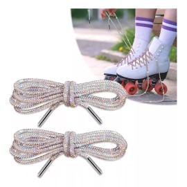 KFMX Agujetas Circular Diamantes Piedras 1.2m Tenis Zapatos