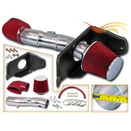 Rtunes Racing Cold Air Intake Kit + Filter Combo RED Compatible For 05-09 Ford Mustang GT 4.6L V8