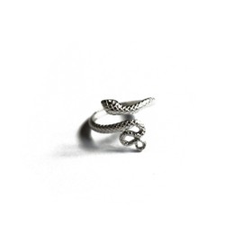 ADDER Adjustable Snake Ring / (Gold/Silver) 925 Sterling Silver Snake Ring (sterling-silver)