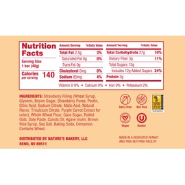Nature's Bakery Oatmeal Crumble Bars, Strawberry, 6-6 Count Boxes (36 Bars), Vegan Snacks, Non-GMO