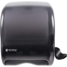 San Jamar Classic Element Paper Towel Dispenser Wall-Mounted Commercial Roll Dispenser, Fits All Core Sizes with Lever for Bathroom, Kitchens, and Restaurants, Plastic, Universal Paper, Black Pearl