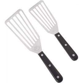 YOLCAR Fish Spatula, 2 Pack Stainless Steel Metal Spatula, Slotted Spatulas for Cooking - Model 2