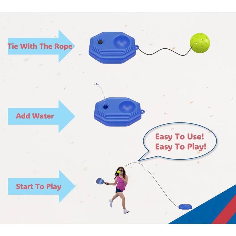 MINI ZOZI Pickleball Trainer Self Practice Training Aids Match Buddy