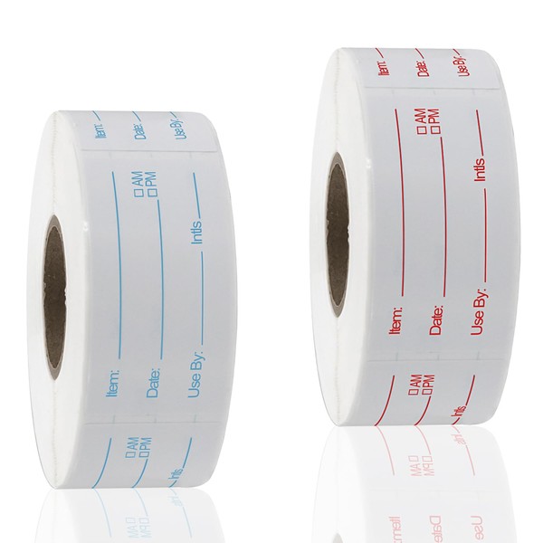 1000 Pieces Food Labels Stickers, 2 Rolls 5 x 2.5cm