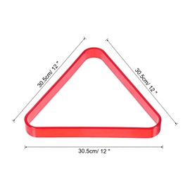 PATIKIL Pool Triangle Rack, Plastic Billiard 8-Ball Triangle Racks Pool Table Accessory for 2-1/4 Inch Pool Balls, Red